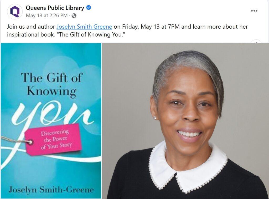 Queens Library Facebook Post Author Talk